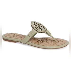 Tory Burch Miller Scallop Sandal in Garden Sage